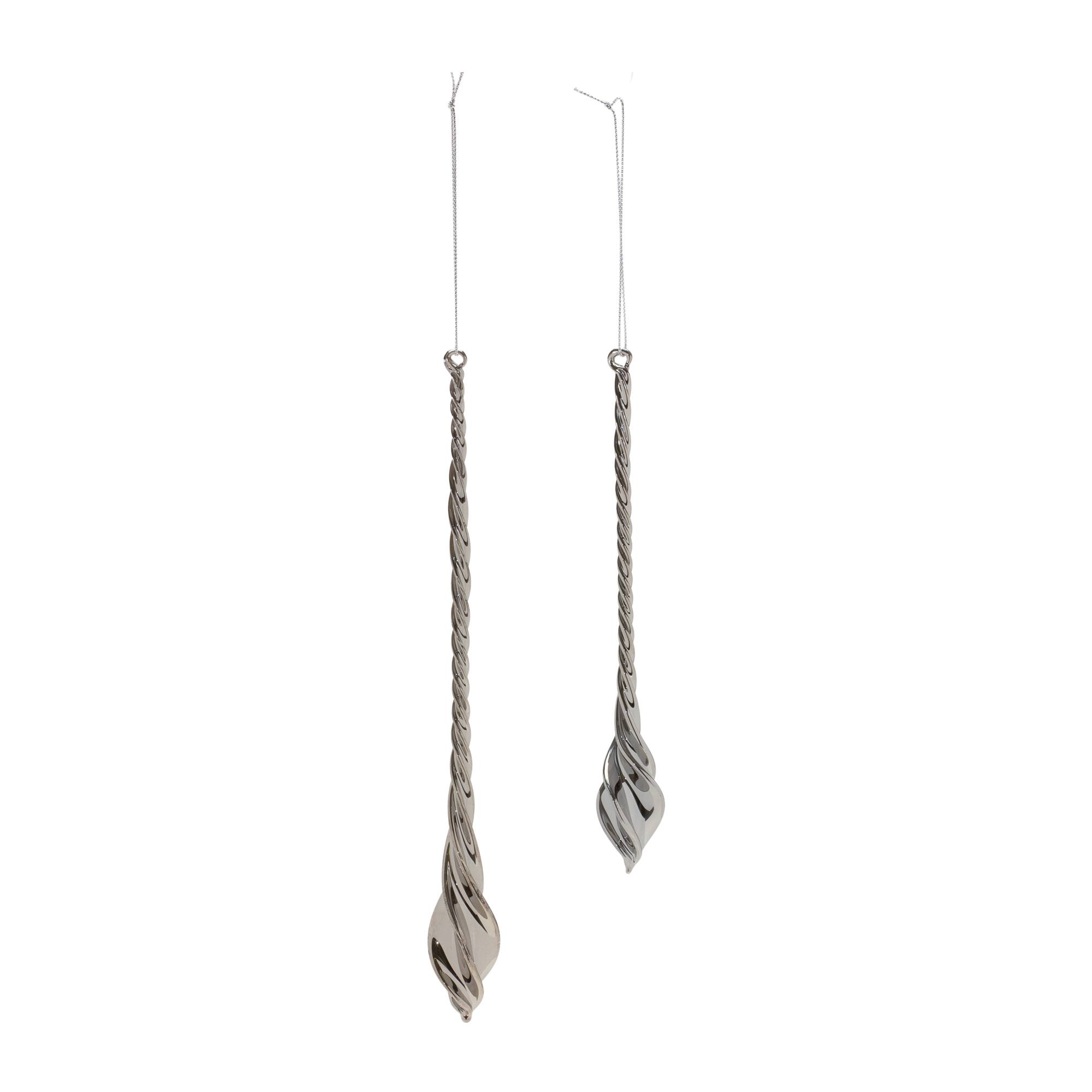 Swirl Black Drop Ornament Set
